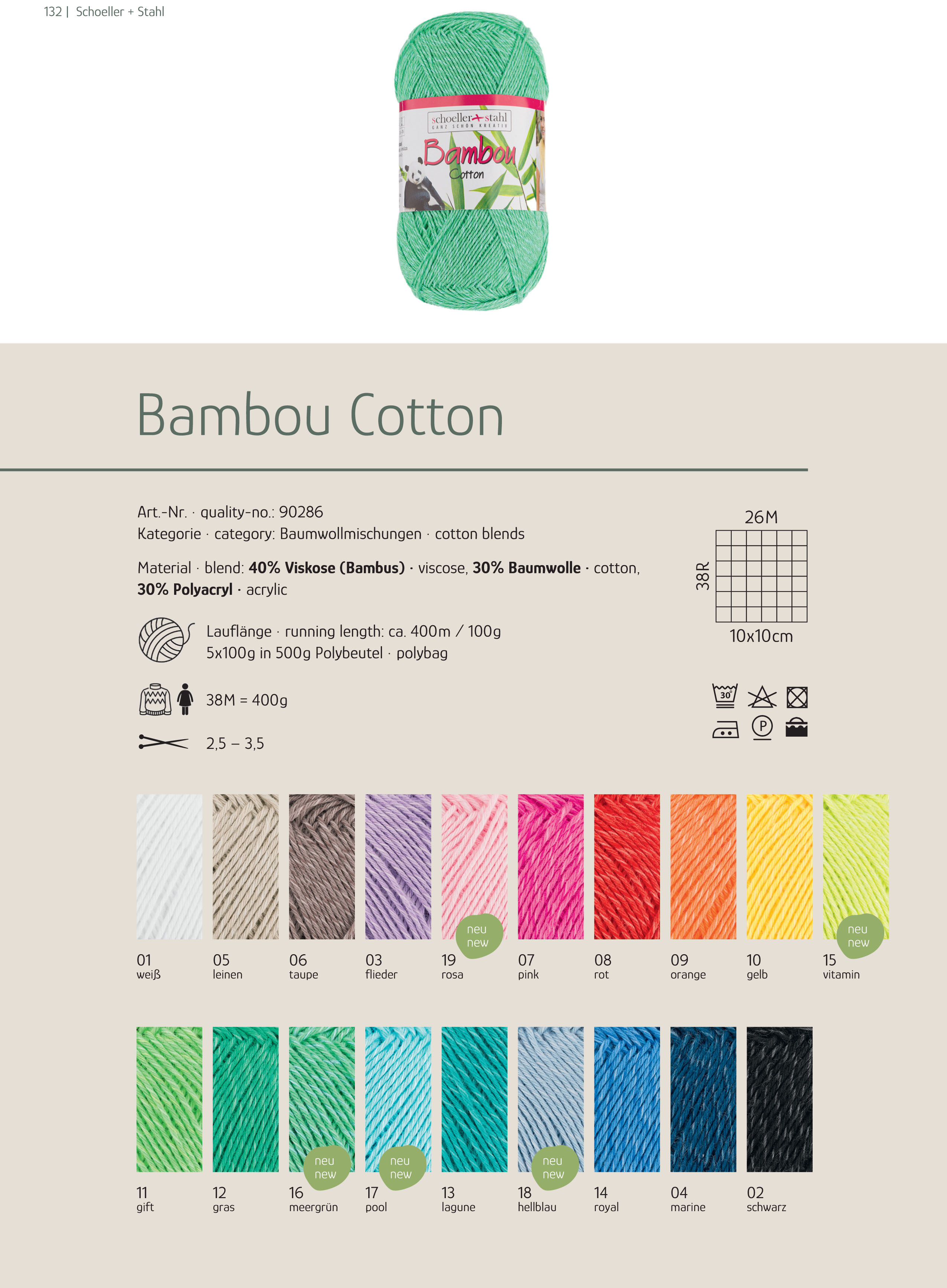 Schoeller + Stahl Bambou Cotton 100g