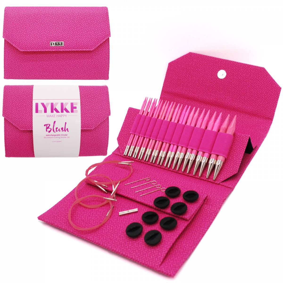 Lyyke Nadelspitzen-Set Magenta