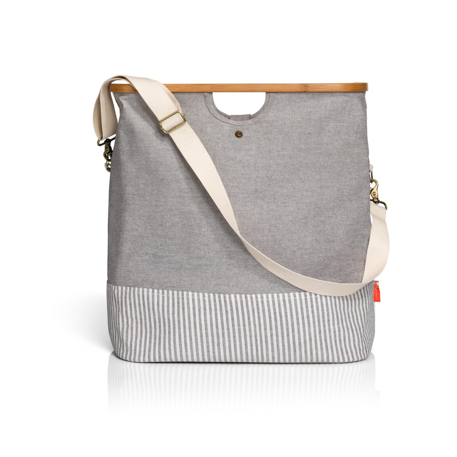 Prym Store & Travel Bags "Canvas & Bamboo" M in grau