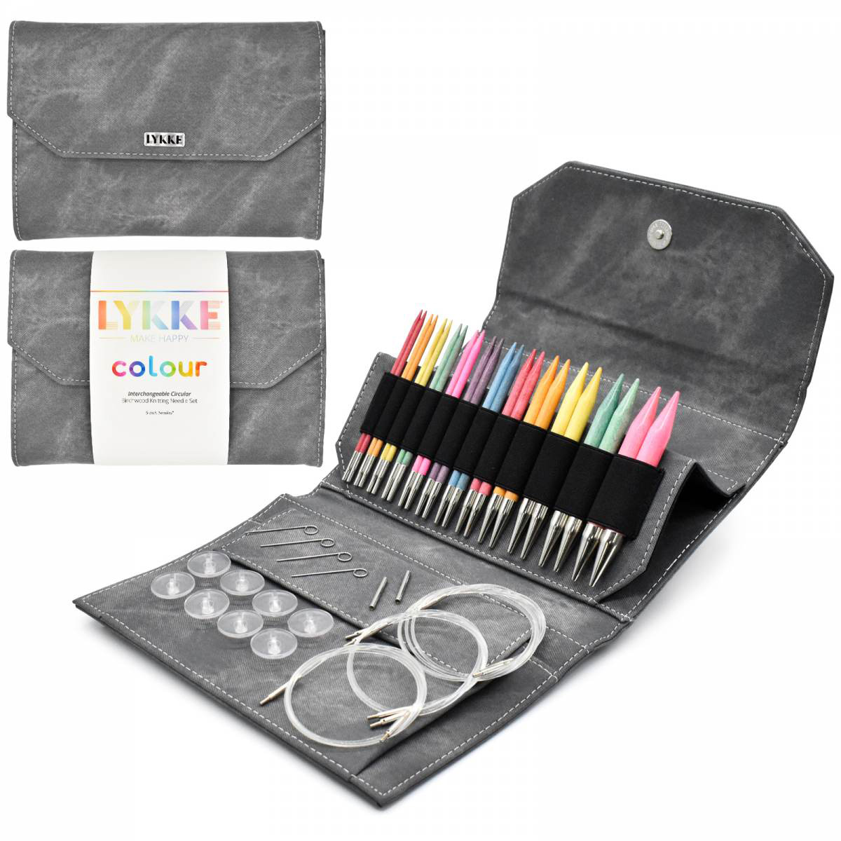 Lykke Nadelspitzen-Set Colour, grau