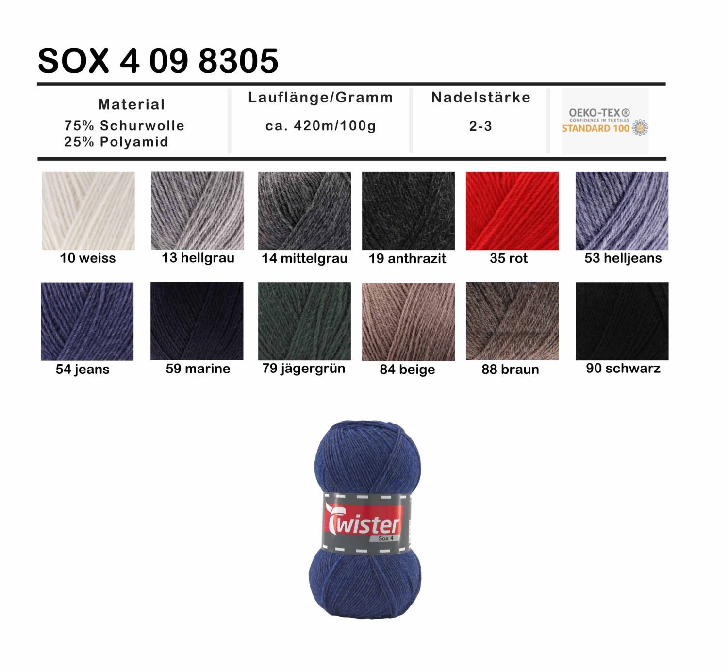 Twister Sox 4 Uni 100g