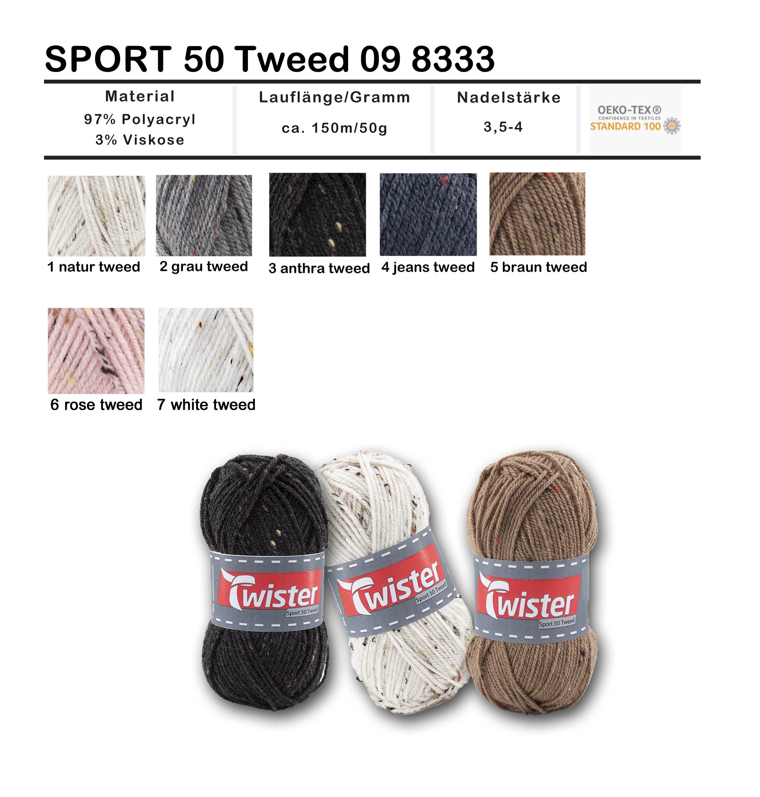 Twister Sport 50 Tweed 50g