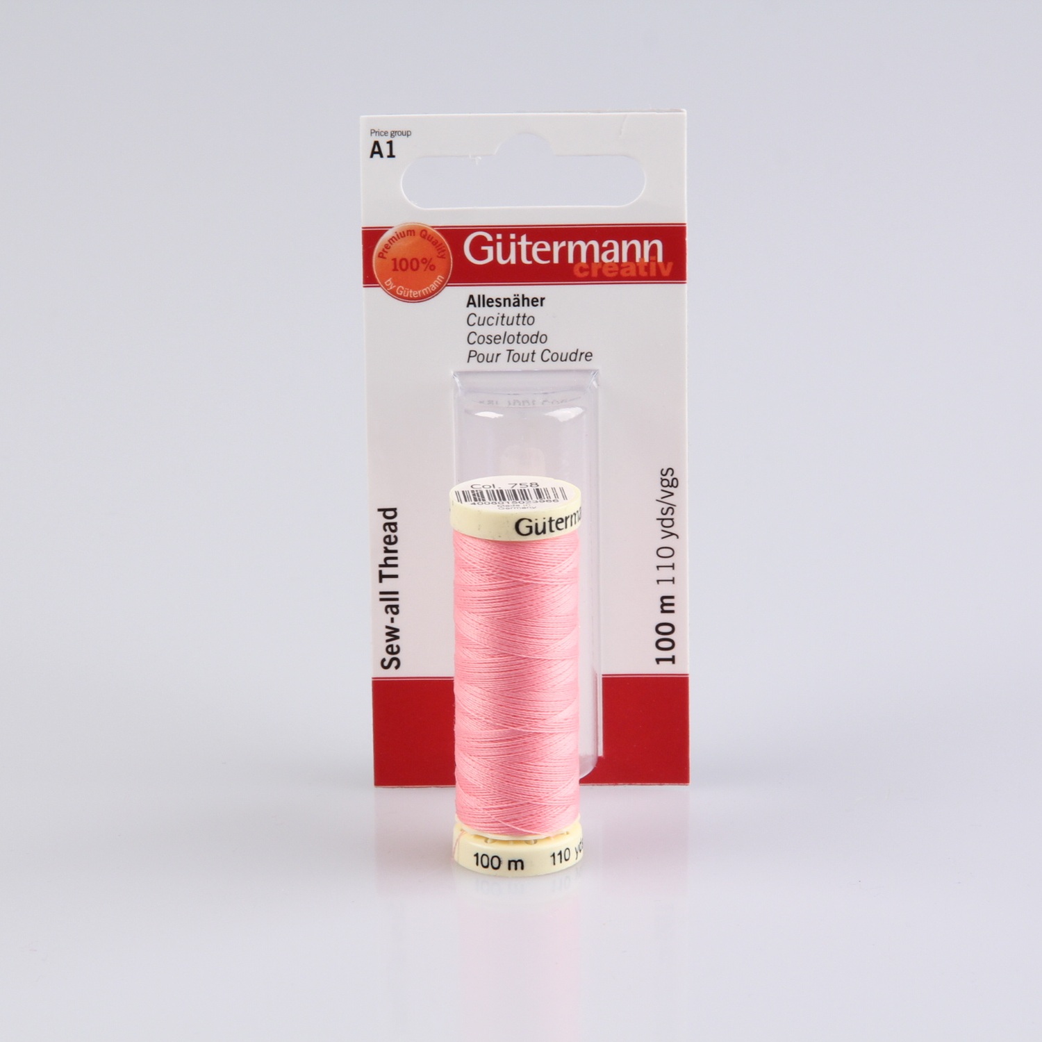 Gütermann Allesnäher 100m, Farbe 758 rosa - SB