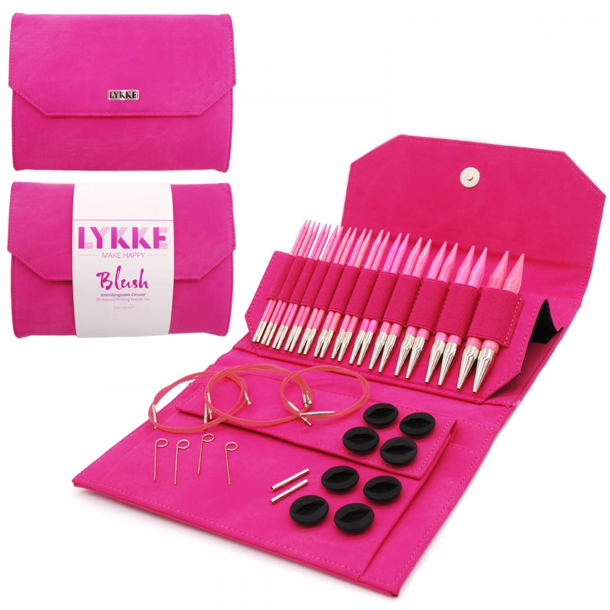 Lyyke Nadelspitzen-Set Fuchsia