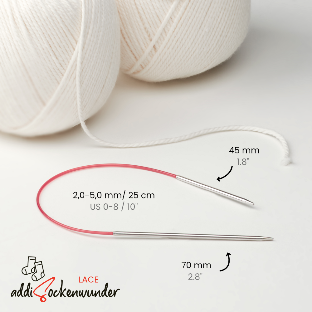 addiSockenwunder Lace Mini-Rundstricknadel