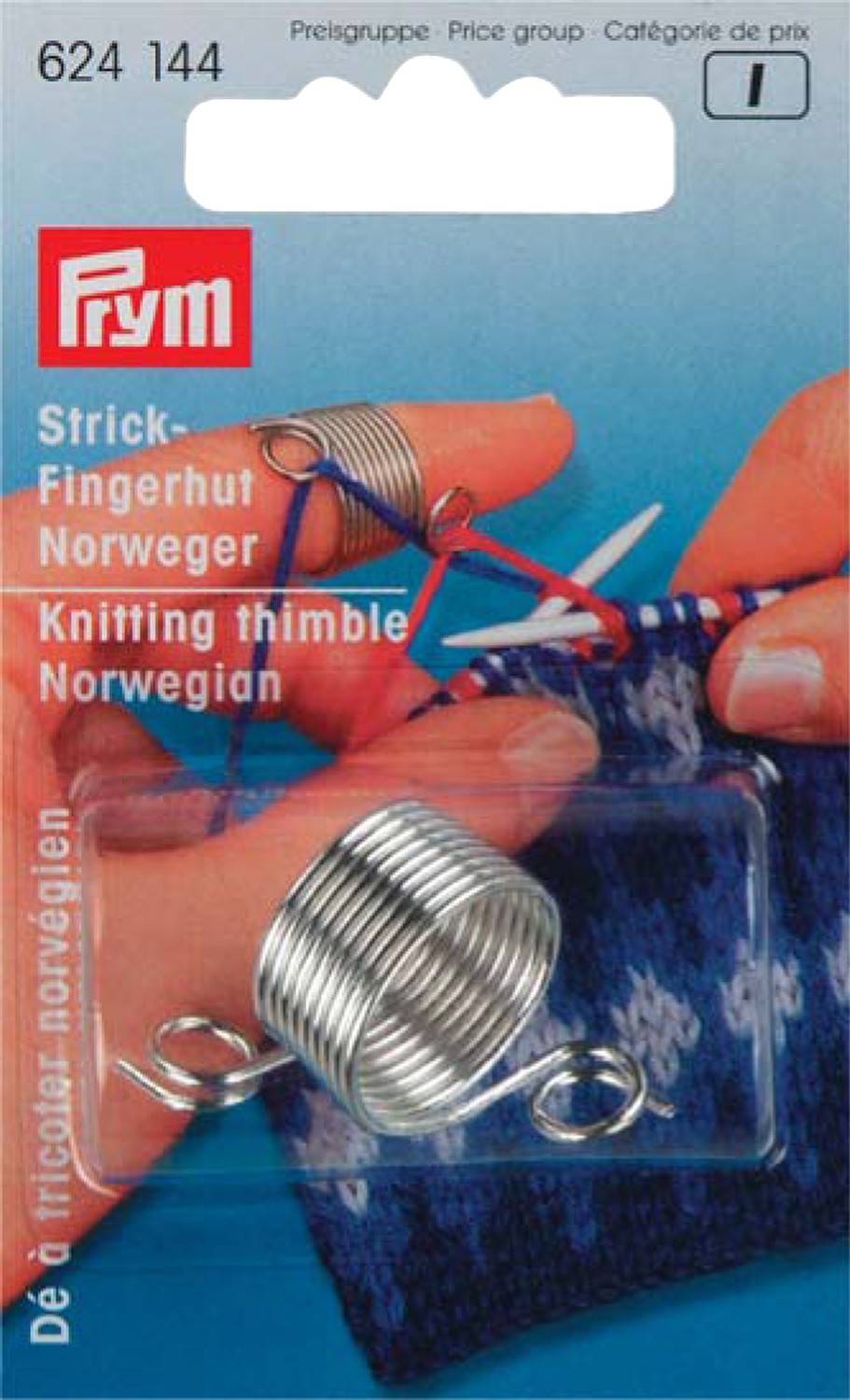 Strickfingerhut Norweger MET silberfarbig